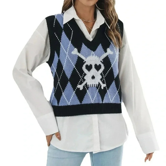 🖤☠️💙Skull Vest - Picture 2 of 5